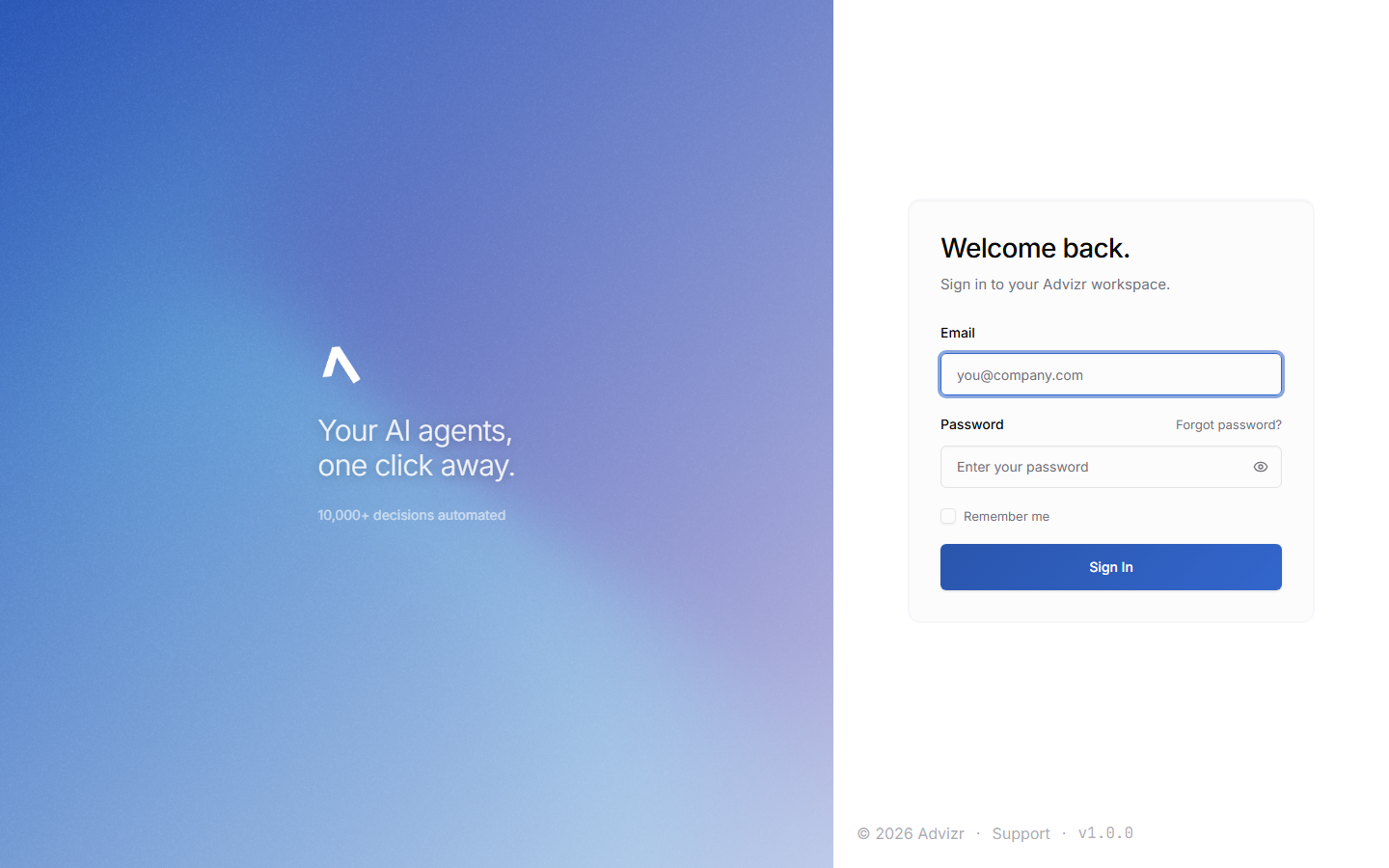 Help section of the client portal