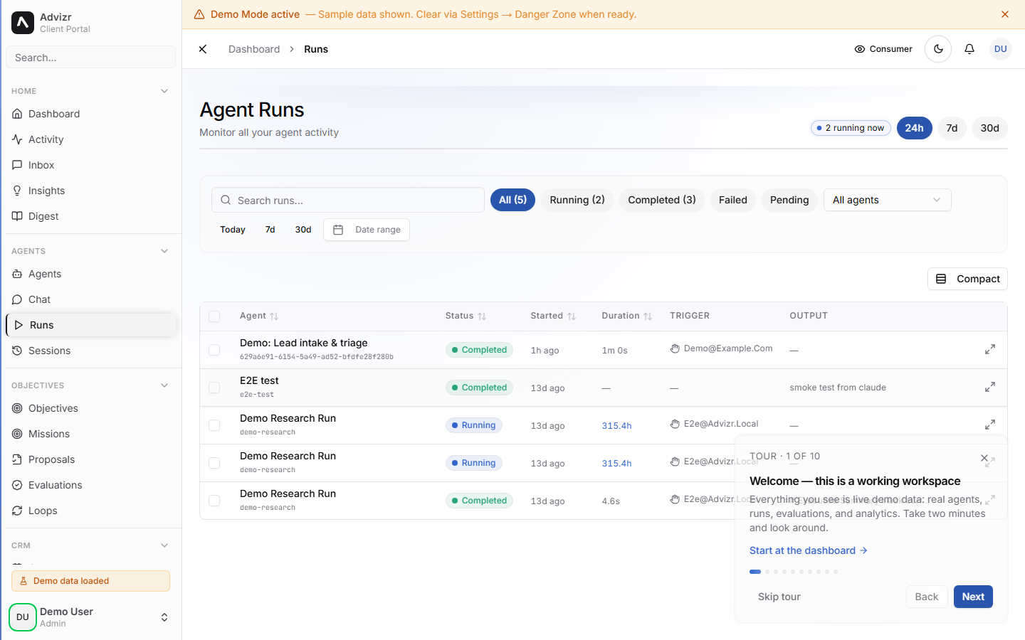 Runs and workflows